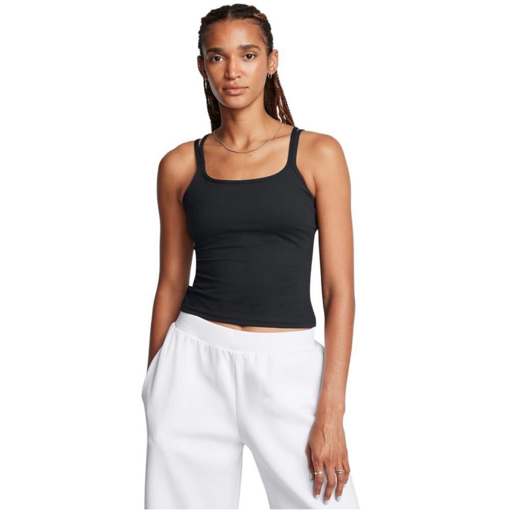 NWT Under Armour Motion Strappy Workout Tank – Black, Size M